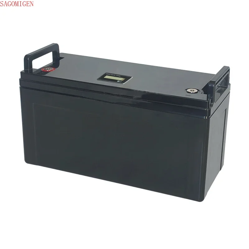 12V 24V 50Ah/60Ah/80Ah/90Ah/105Ah/150Ah Solar Cell Storage Box Caravan Yacht Lifepo4 Battery Plastic Enclosure Waterproof Case