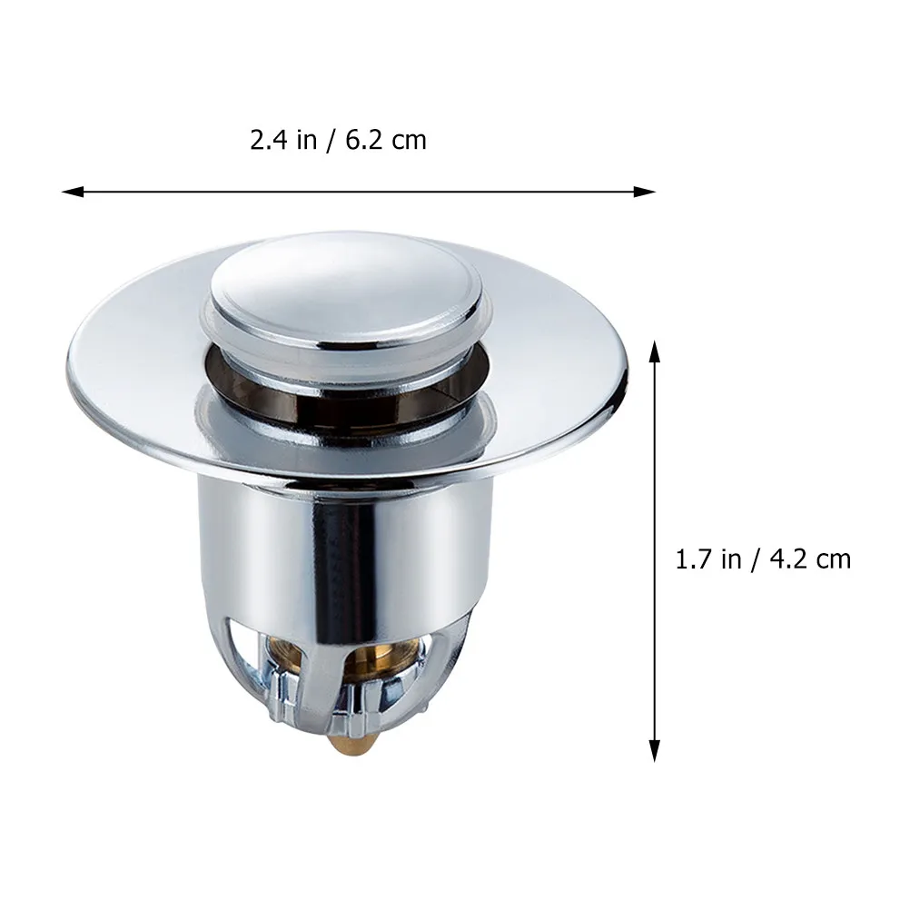 Picture 7: 1Pcs Bounce Core Sink Stopper Press Down Drain Plug for Shower Tub Slop Sink Laundry Basin Garbage Disposal Premium Quality