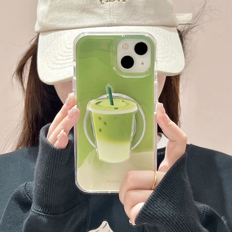 New Design Korean Cute Cartoon for Magsafe Phone Magnetic Griptok Stand for IPhone Funny Foldable Wireless Charging Case Holder