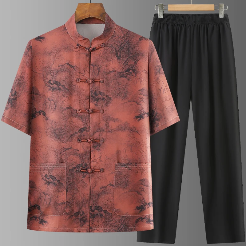 

shirts +Trousers 2026 summer High-Quality Comfortable Versatile Casual Suit Men's Fashionable Breathable Two-Piece Sets men