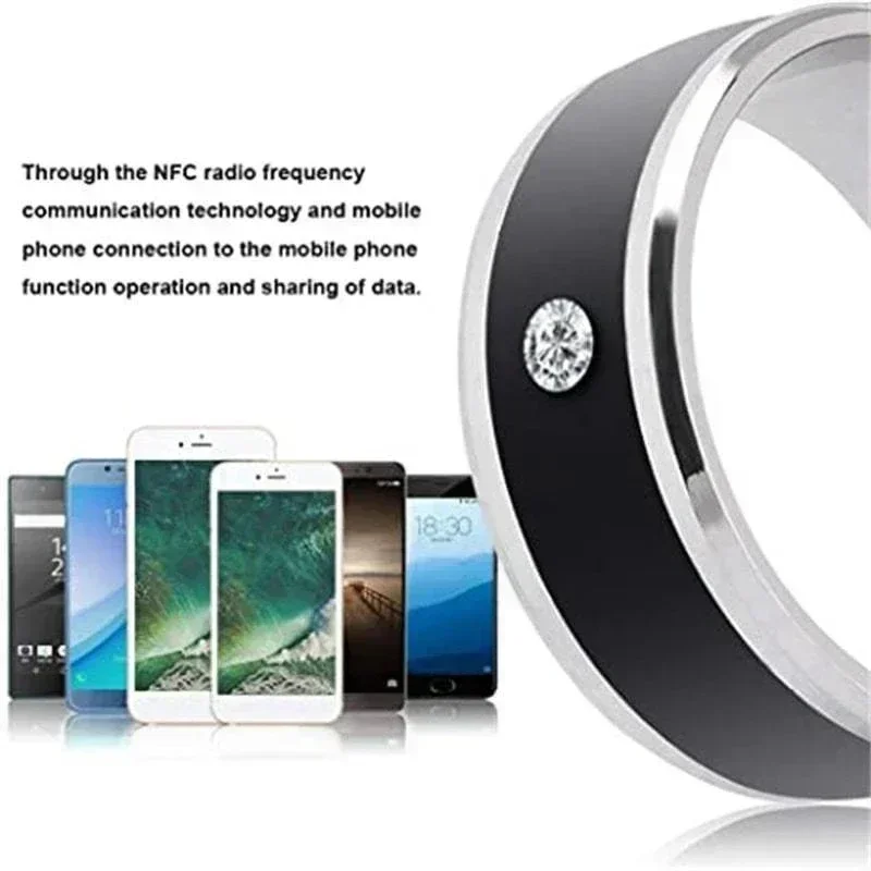 Smart Ring Wearable Technology Waterproof Unisex NFC Phone Smart Accessories for Couples 6-13