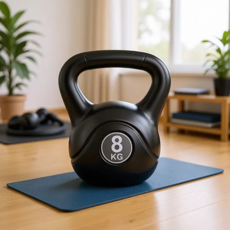 Portable Sports Training Equipment Iron Sand Bell Kettlebell Home Fitness Black Gym Handheld Accessory for Men And Women