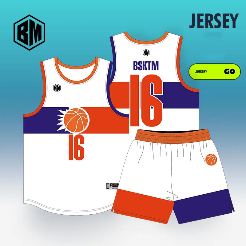 BASKETMAN Basketball Kits For Men Customizable Hot Press Printed Name Number Logo Jerseys Shorts Quickly Dry Training Tracksuits