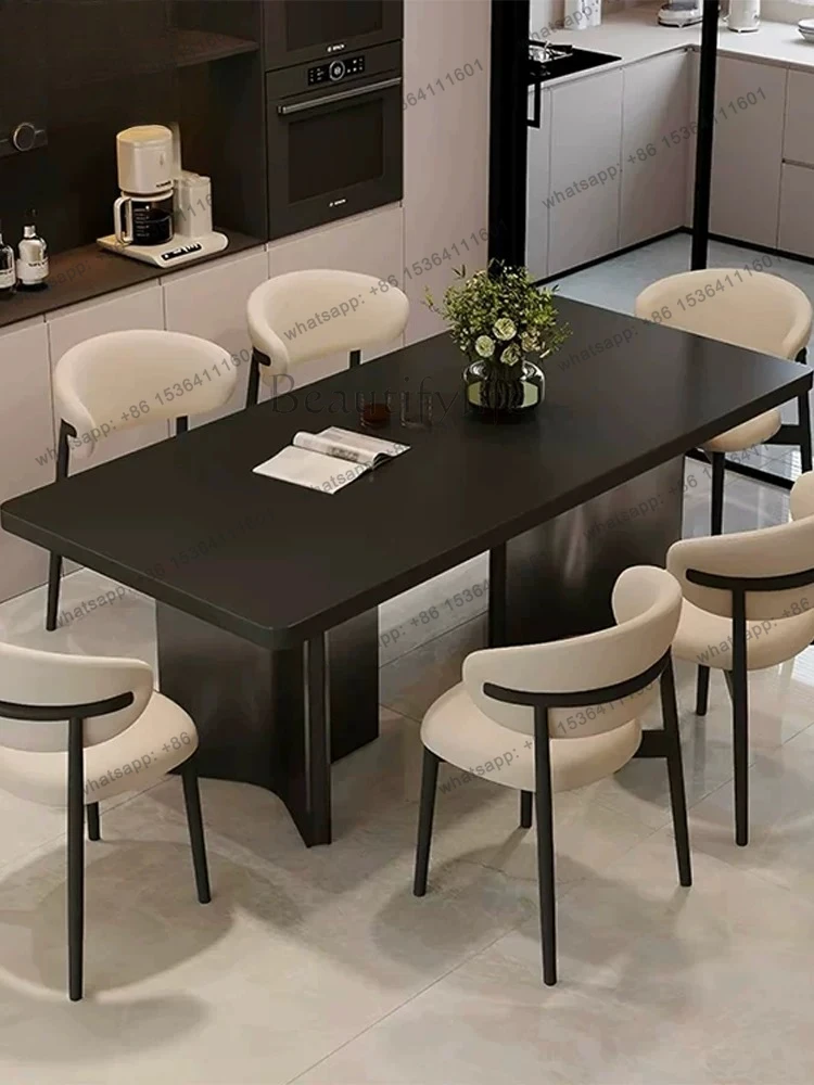 

Italian minimalist modern minimalist high-end rectangular small apartment dining table