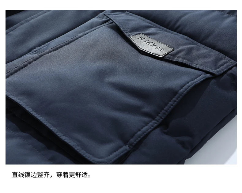 Mens Winter Plus Size Mid Length Cotton Padded Coat New Korean Style Casual Fashion Versatile Warm Loose Fit Outer Top For Male