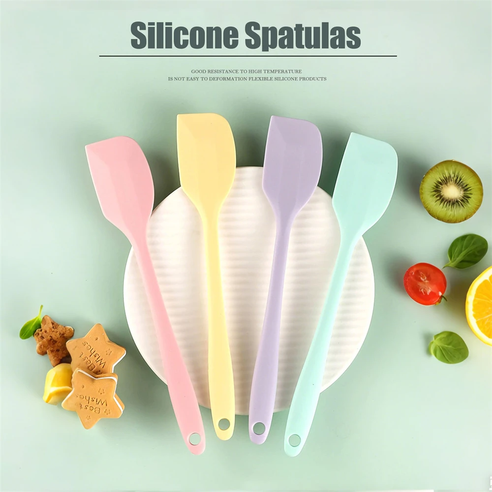 Silicone Scraper High Temperature Resistant Cream Cake Spatula Easy To Clean Kitchen Baking Tool Mini Nonstick Cookware Pancake