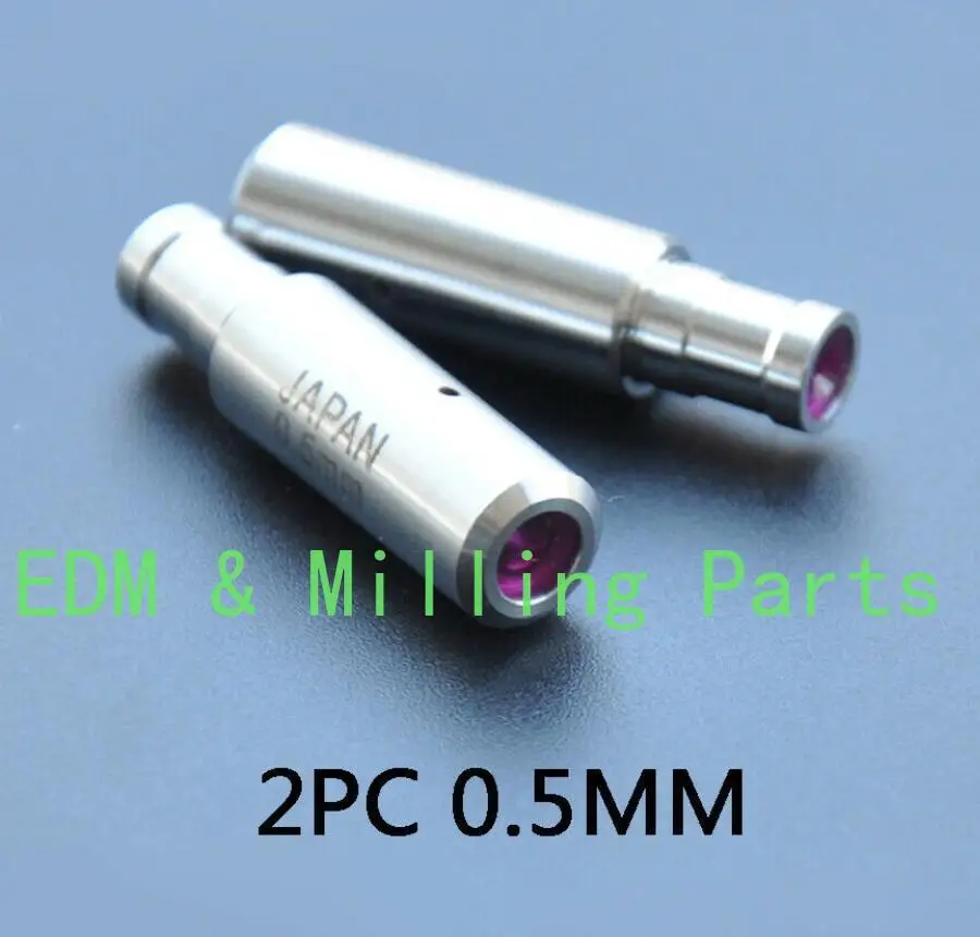 

2PCS CNC EDM Wire Cut Drilling Machine Parts Ruby Ceramic Electrode Guide 0.5MM For EDM Wire Cut Mill Part