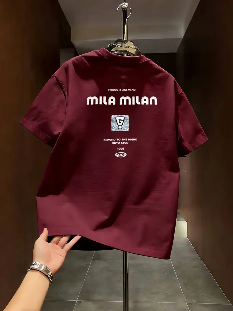 

Свободная хлопковая футболка с коротким рукавом в уличном стиле, универсальная, с принтом, молодежная, летняя, повседневная, с круглым вырезом