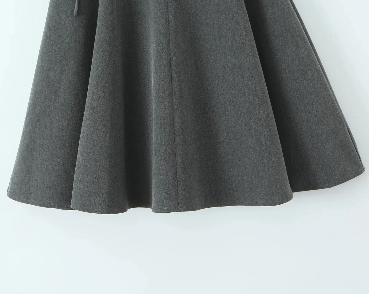 KONDALA Autunno Dolce Grigio Mini Abito da Donna Impiombato Breve Pizzo Papillon Cami Dress 2025 Estate Nuova Moda Vacanza Data Mujer Dres