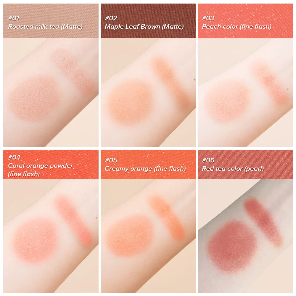 New Cat Paw Peach Blush Palette facile da indossare Cute Makeup Natural Cheek Contour Make Up Face Blush er Long-lasting Brighten