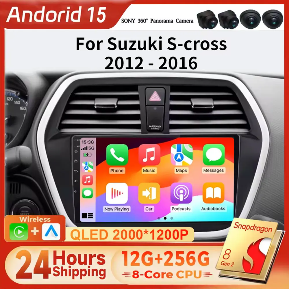 4G Car Radio For Suzuki SX4 2 S Cross 2012 - 2016 GPS Navigation Android 16 Auto Stereo Multimedia Player 2 DIN Audio Head Unit