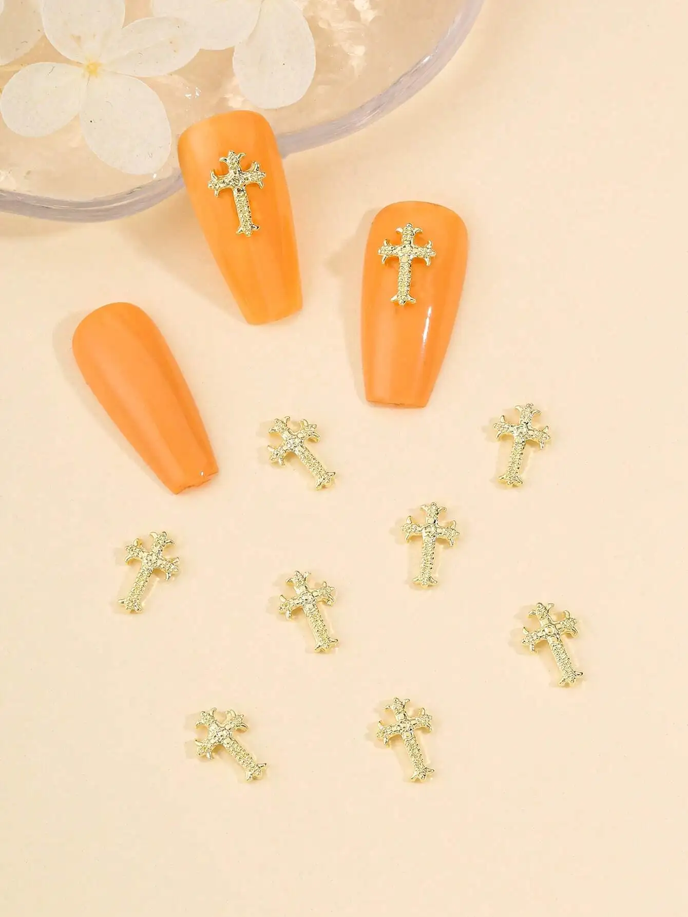 

10Pcs/Pack Nail Art Decorative Stickers Diy Nail Charms Nail Gems Nail Supplies Nails