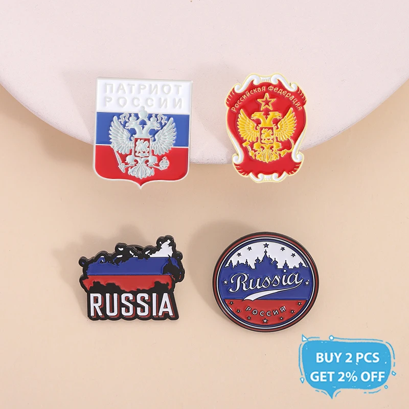 Russian Flag Enamel Pins Russia Россия Federation Presidential Flag Metal Brooches Lapel Badge Jewelry Gift for Friends