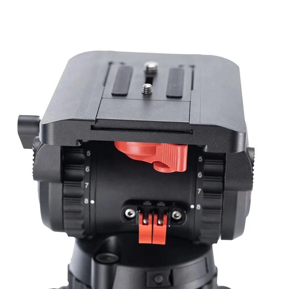 Broadcast Heavy Duty Carbon Fiber Video Camera Tripod System with EFP Fluid Head 100mm Bowl 25 kg Payload