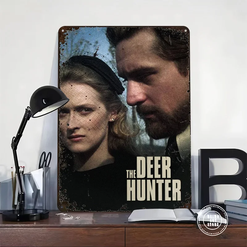 The Deer Hunter Movie Metal Poster Custom Wall Art Retro Vintage Tinplate Signs for Room Decorating Interior Home and Decoration