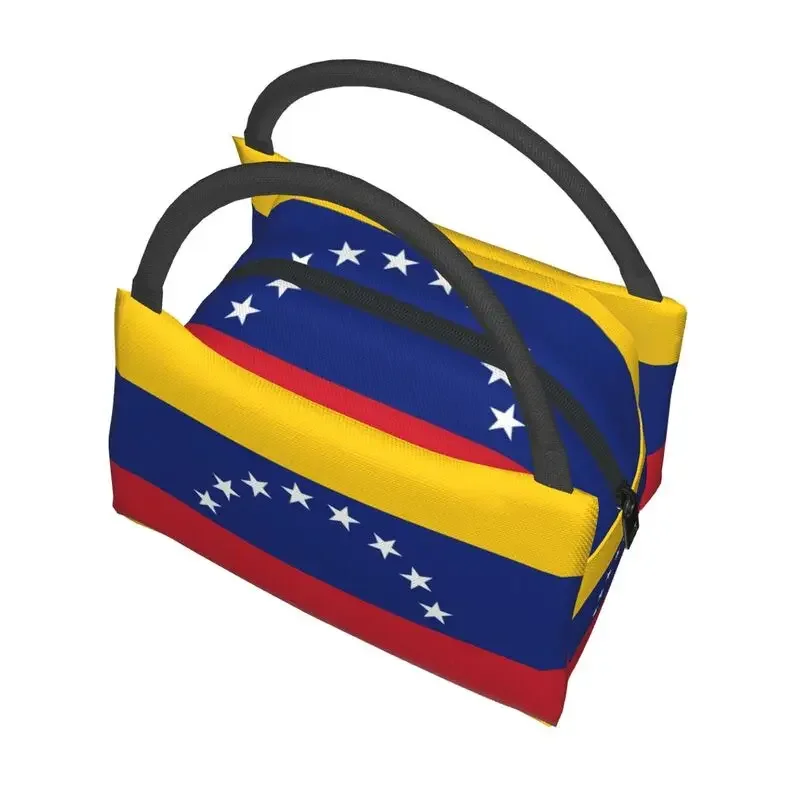 Custom Flag Of Venezuela Lunch Bags Women Cooler Thermal Insulated Lunch Boxes for Work Pinic or Travel Fruit Fresh Storage Bag