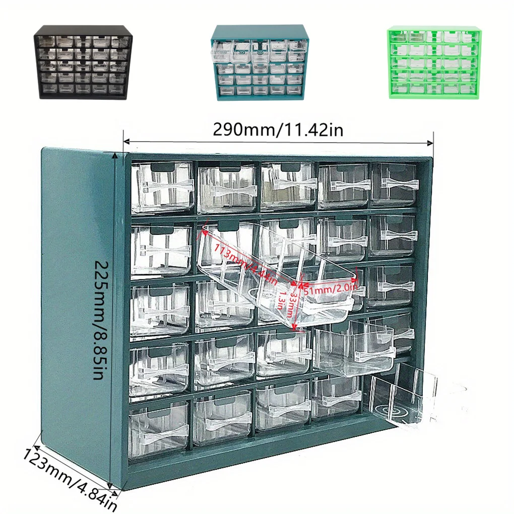 Tough ABS Plastic Toolbox For Small Accessories Organization Plastic Organizer Box Storage Box black