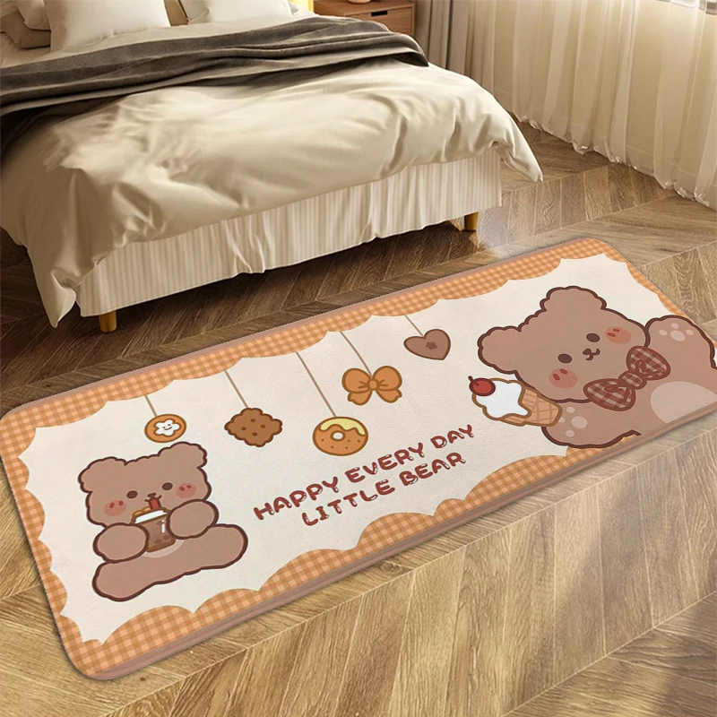 

Kawaii Carpet for Bedroom Living Room Bathroom Rugs Hallway House Entrance Mat Washable Non-slip Kitchen Rug Home Decorations