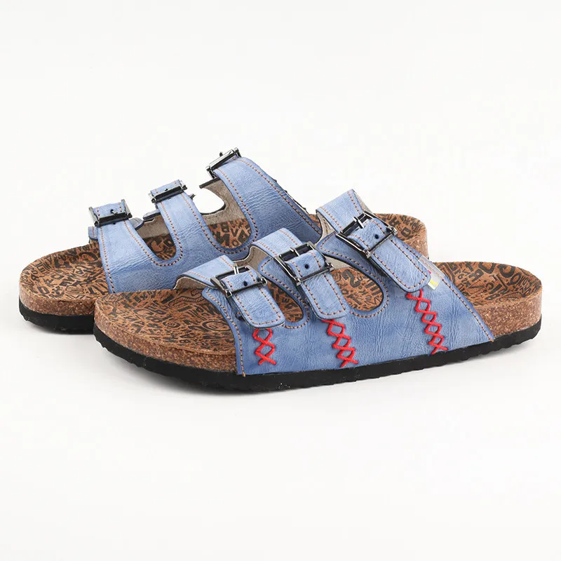 New Y2K Vintage Cute Couple Colorful Forest‑Style Slide Sandals, Buckle Slip‑On Versatile Outdoor Unisex Summer Retro Footwear
