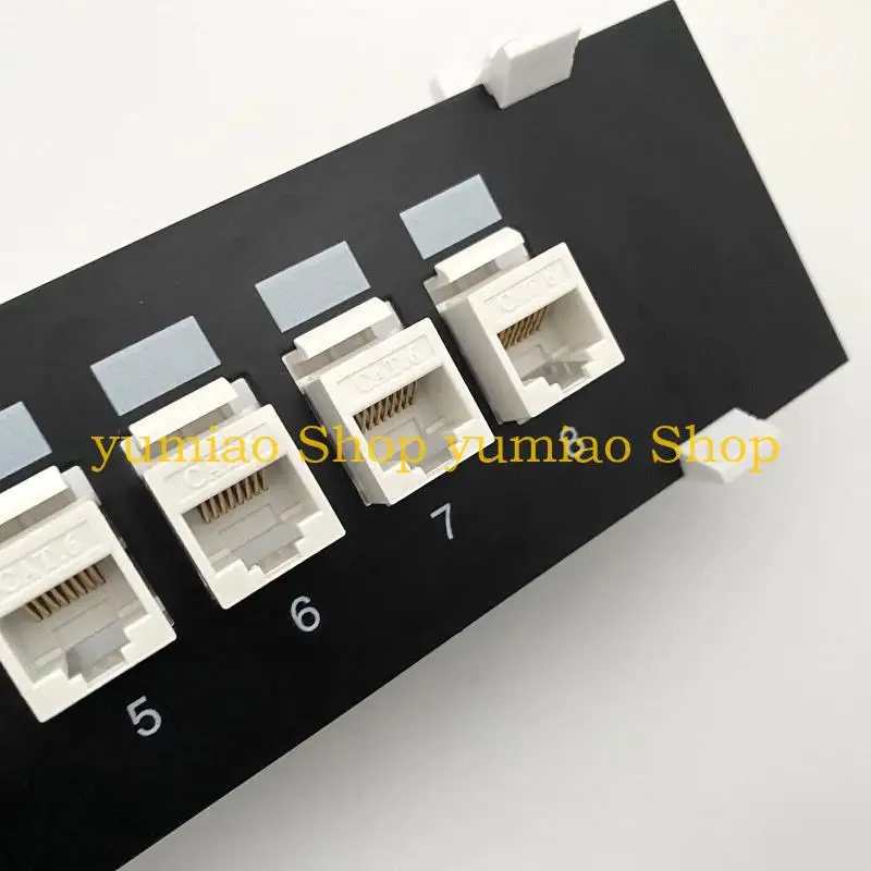 587B Pannello patch a 8 porte CAT6 RJ45 Extender Keystone Gigabit LAN Accoppiatore Plug