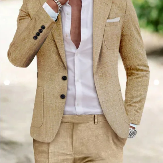 2027 New Spring And Autumn Mens Digital Printed 2 Piece Suit Set Plus Size Smart Casual Blazer Outfit For Business And Wedding