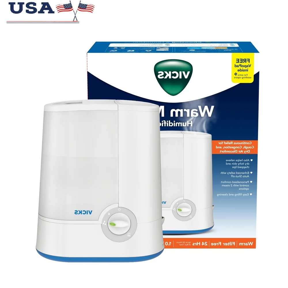 

Увлажнитель с прохладным туманом на 1 галлон, бесшумная работа для дома, автоматическое отключение, 400 кв. футов, легкий резервуар для заполнения, идеальное облегчение сна