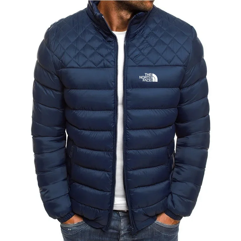 Mannen Gewatteerde Katoenen Diamant Stijl Jas 2024 Winter Warm Uitloper Merk Slanke Heren Jassen Casual Windjack Jassen Mannen S-3XL