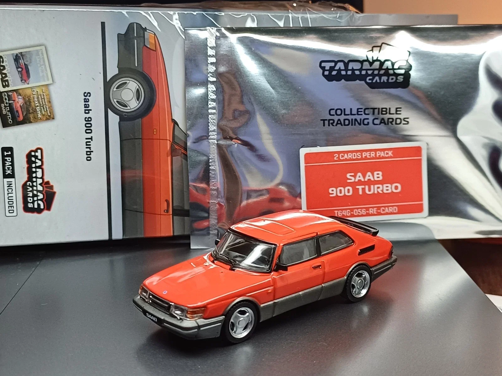 1/64 TARMAC SAAB 900 TURBO W Collectible Cards 1:64 diecast Alloy