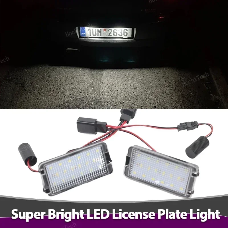 Number License Plate Lamp No Error SMD LED 6500k White for Seat Altea 2005-2009 Arosa Cordoba 6K 6L Leon 1M Toledo 5P Ibiza 6L