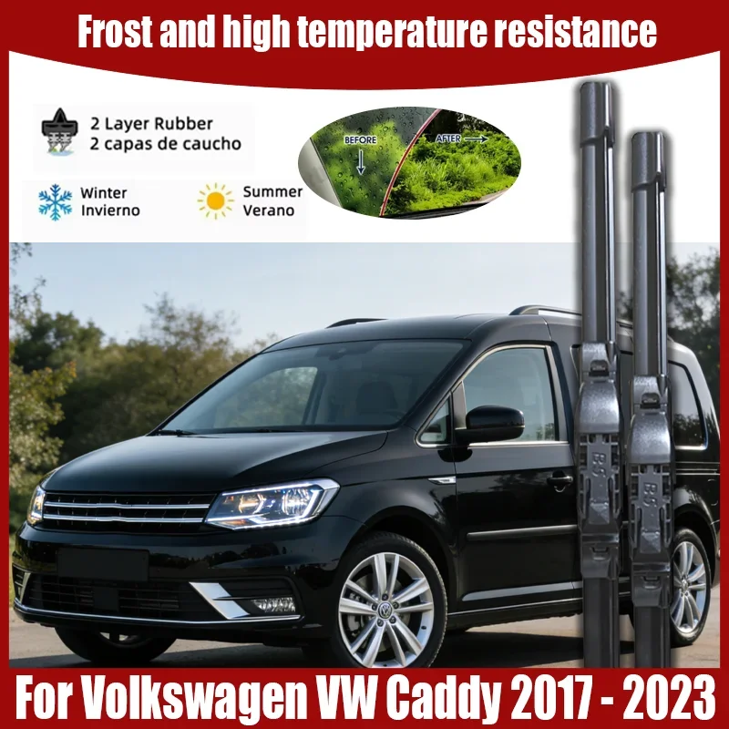 

Wiper Front Wiper Blades For Volkswagen VW Caddy 2017 - 2023 2018 2019 2020 2021 2022 Windshield Windscreen Front Window 24"+19"