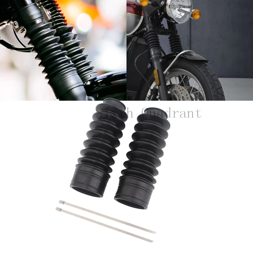 Motorcycle Accessories Fork Rubber Gaiters Boots For Triumph Climber T100 T120 T900 Black Front Fork Shock Absorber Dust Cover