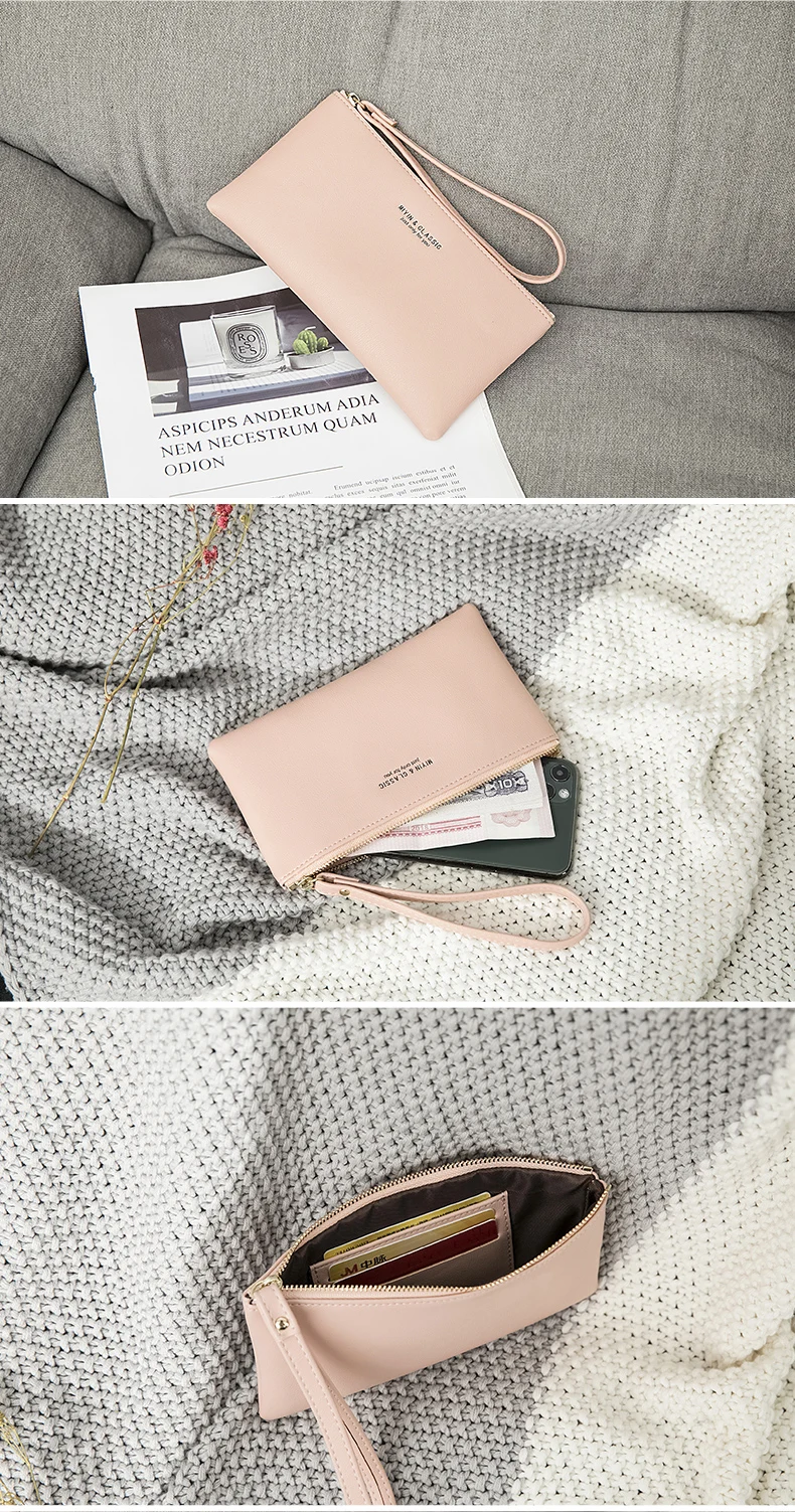 MIYIN Business Casual Damen-Geldbörse Einfache und Tragbare Reißverschluss-Handtasche Lange Brieftasche Bürogeschenk Lehrergeschenk Geschenk für Frauen – Detail 14