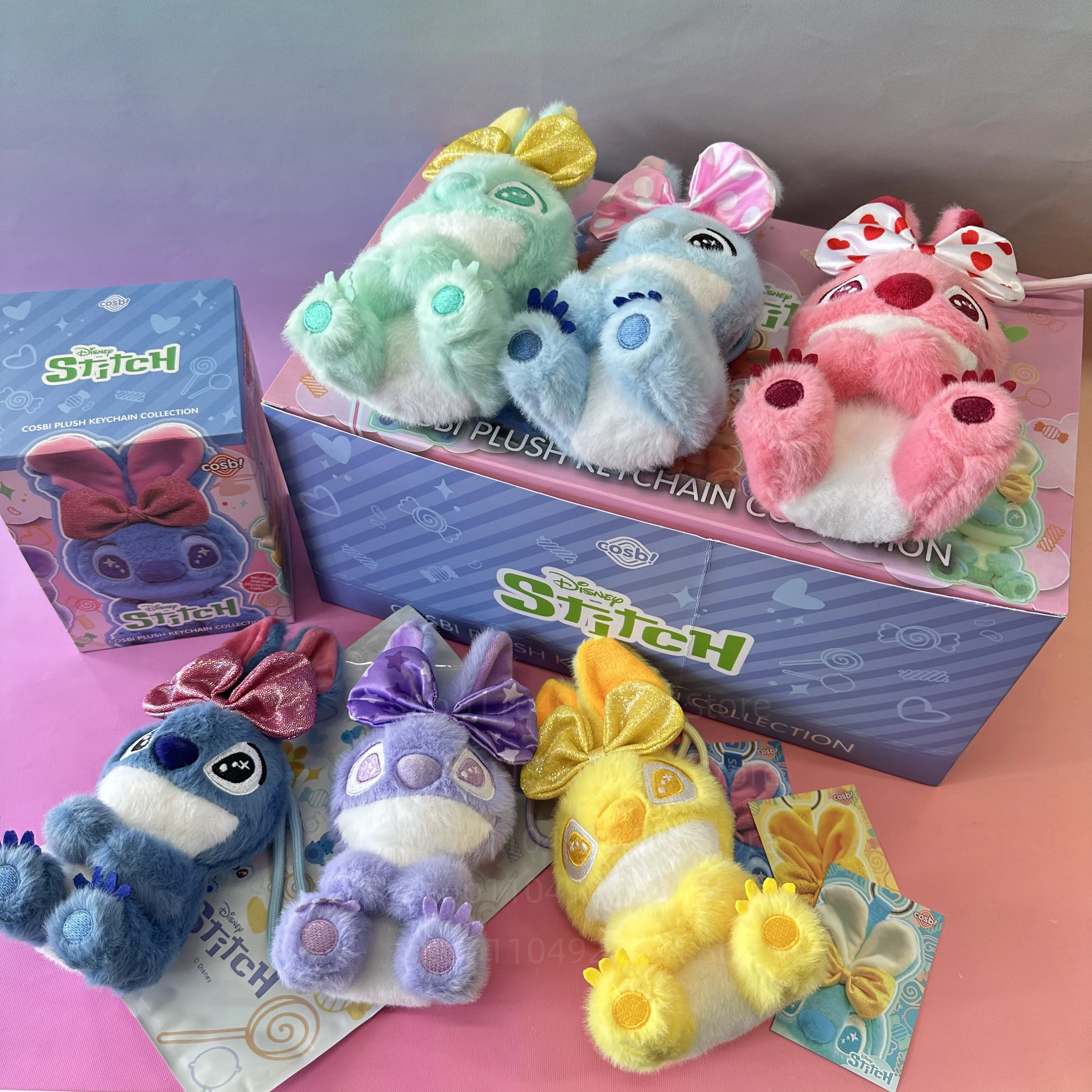 ديزني كاندي غرزة صندوق أعمى أنيمي الشكل لعبة لطيفة المفاتيح على ظهره قلادة ملحق ديكور سر مفاجأة هدية الكريسماس #2