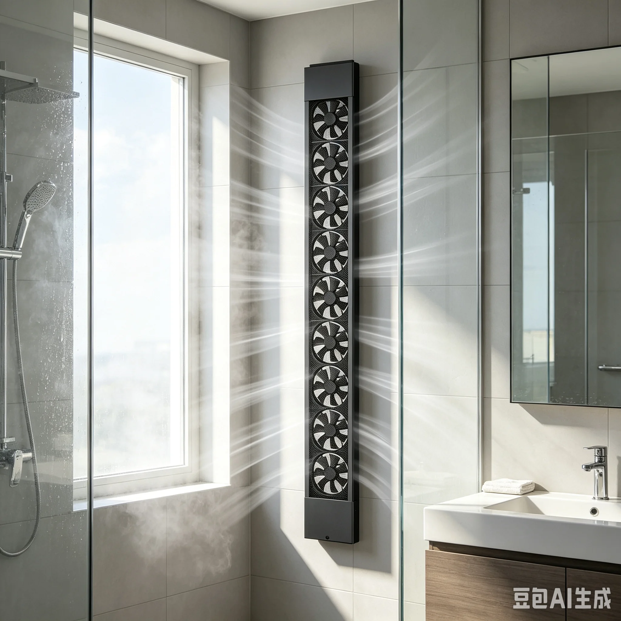 No Drill Telescopic Window Exhaust Fan Adjustable Glass Ventilator Variable Speed Control for Kitchen Bathroom