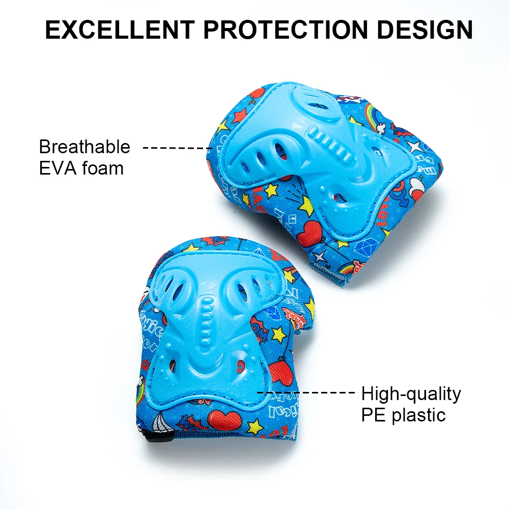

Kids 3-12 Years Knee Pad Elbow Pads Guards Protective Gear Set for Roller Skates Cycling BMX Bike Skateboard Inline Skatings Sco