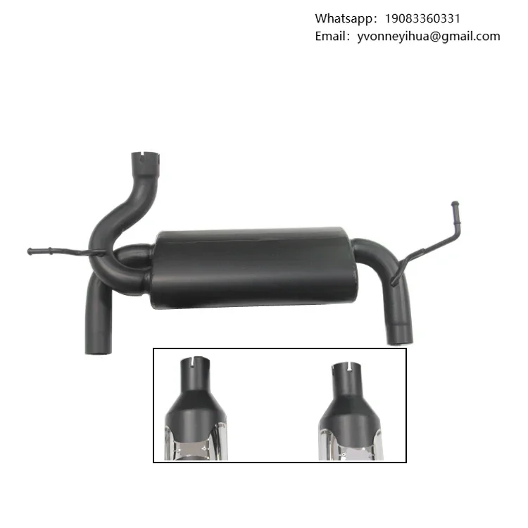 

Steel Dual Rear Noise Canceller Car Exhaust Pipe Muffler Tail Pipe Double Outlet Tailpipe For Jeep Wrangler JK JL Exhaust Pipes