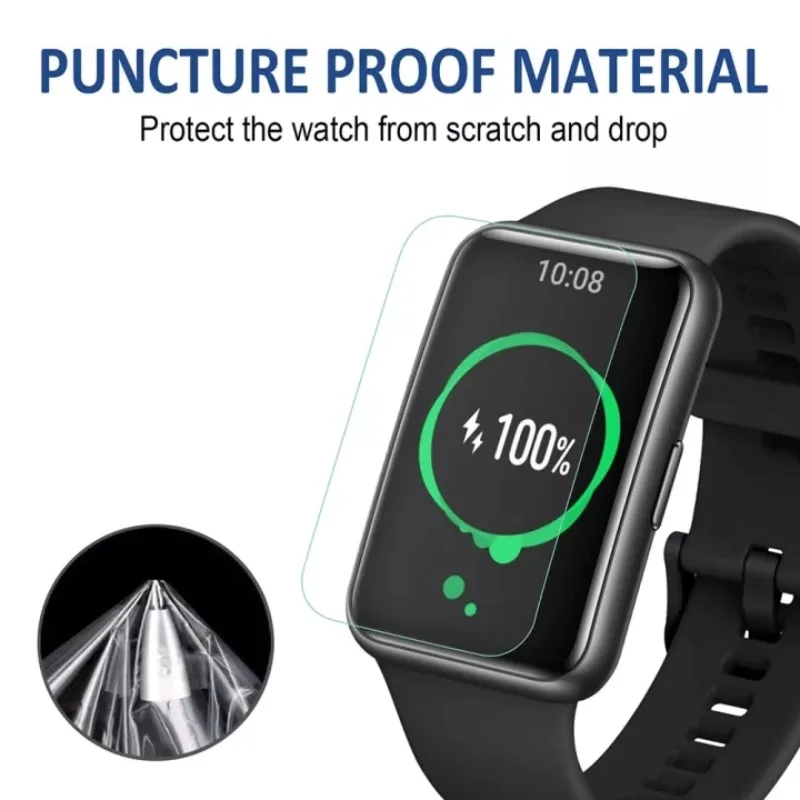 Película Protetora de Hidrogel para Huawei Watch, Tela Cheia, Anti-Scratch, Capa Protetora, Acessórios Smartwatch, Fit, Fit, Fit2, ES, 1-5Pcs