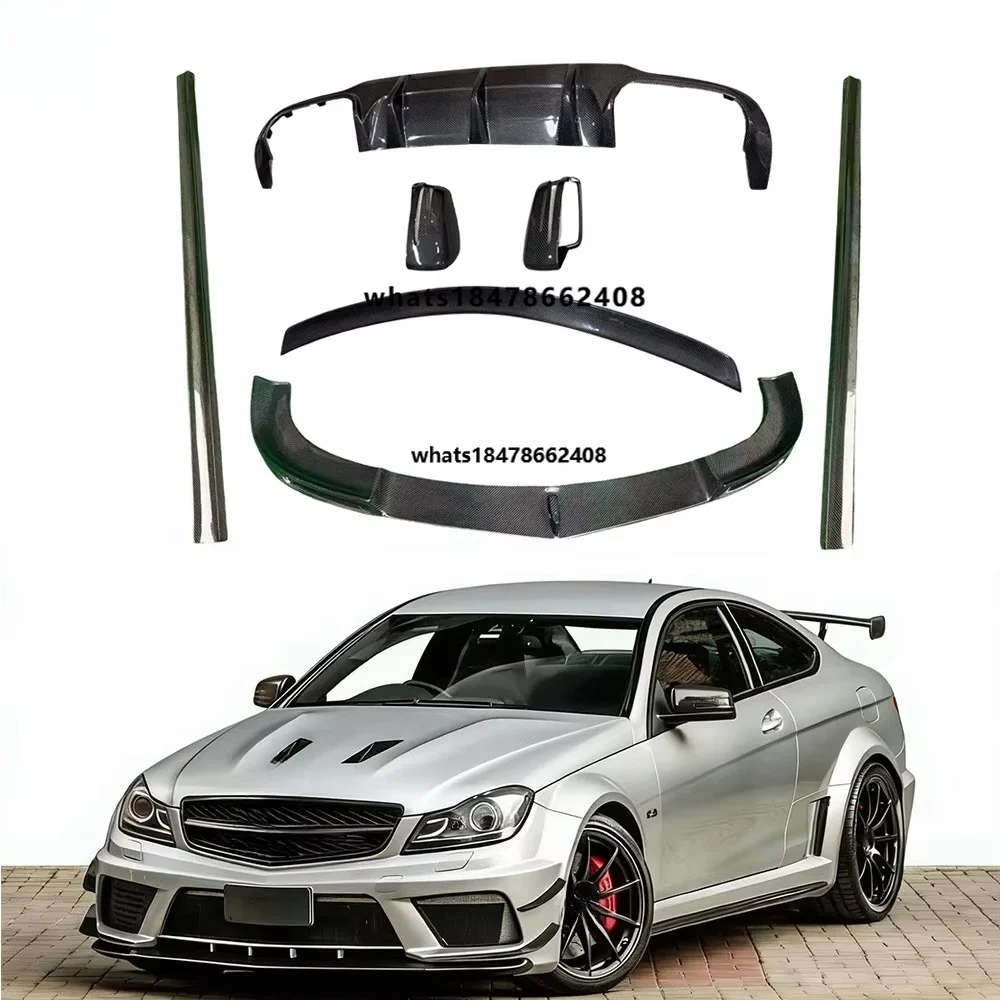 New Car Carbon Fiber Bumper Kit for  2012-2015 Front Lip Side Skirts Rear Diffuser