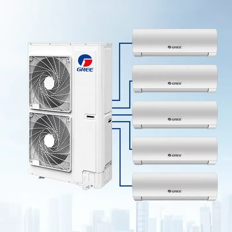 Central Air Conditioning System Mini Multi-Zone HVAC 8KW 10KW 18KW Capacities DC Fan Motors Core Pump