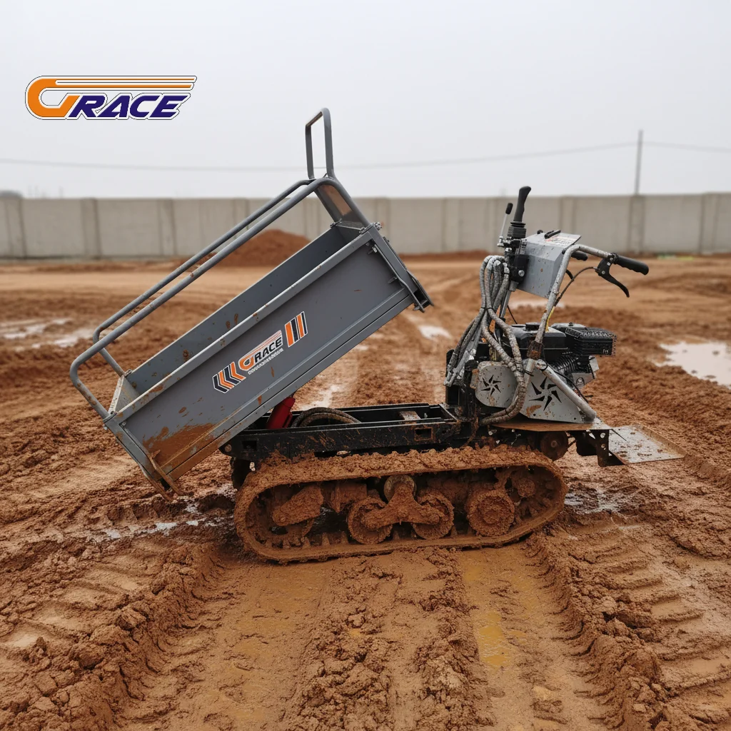 Mini Dumper de Orugas OEM, Dumper Pequeño con Diferentes Opciones de Carga