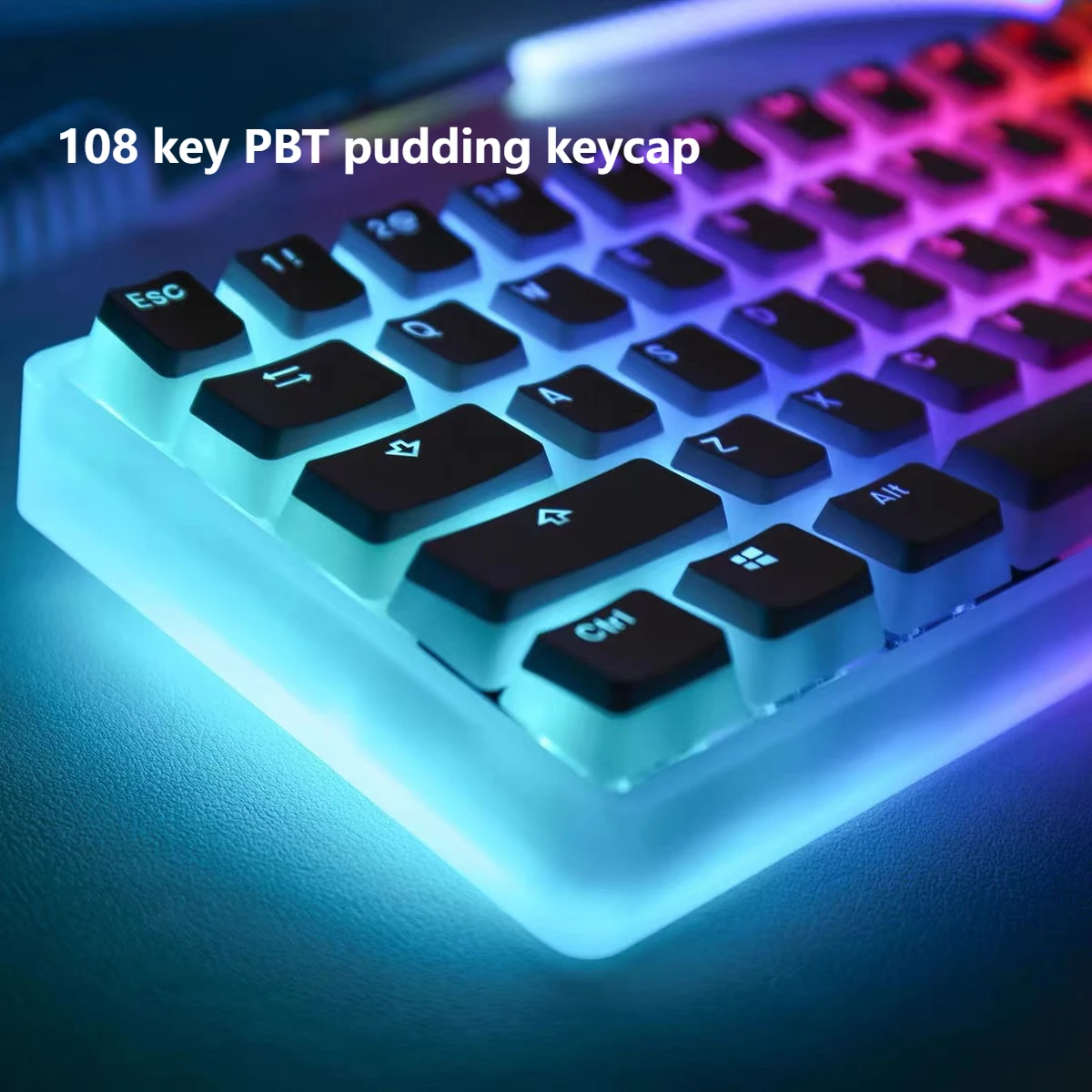 ใหม่ PBT 108คีย์พุดดิ้ง Keycaps สำหรับ Cherry MX Switch คีย์บอร์ด OEM Backlight Gaming หมวกสีน้ำตาลสีแดงสีดำสีน้ำเงิน