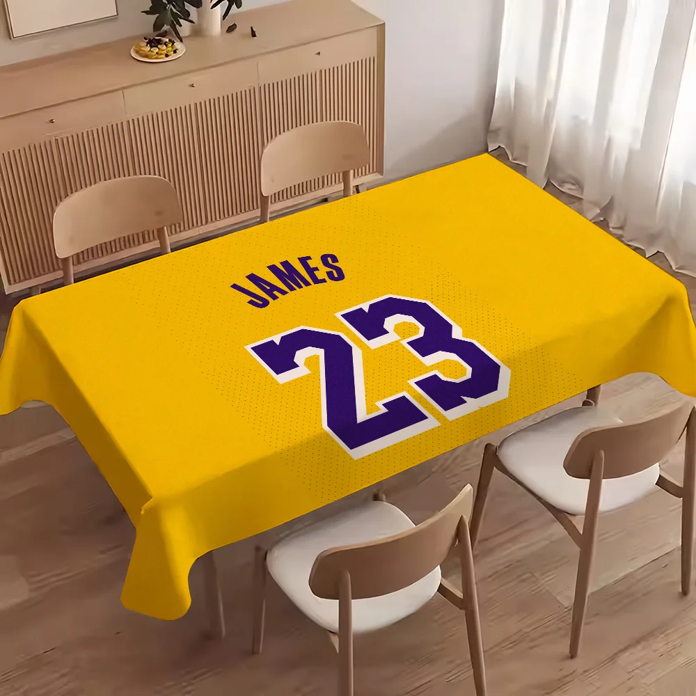 

Basketball J-James Lebrons Z Table Cloth Tablecloths Birthday Stain Resistant Decorative Washable Polyester Party Dining table