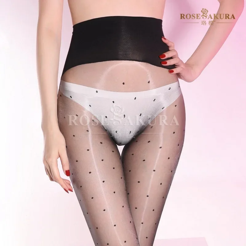 مثير أورورا جوارب سلس المرأة رقيقة جدا تسلق حريري زلق تلميح شفافة البولكا نقطة جوارب طويلة نادي الطرف OL OOTD