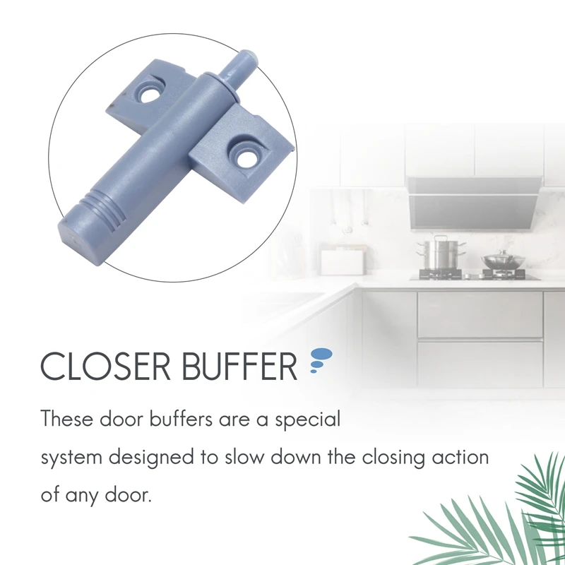 LICE-10X Soft Quiet Close Кухонный шкаф Дверца ящика Доводчик Демпфер Буферы + винты Серый