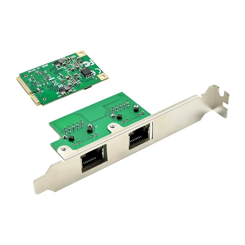 

AB34-Minipcie Двойной порт RJ45 Сетевая карта 2,5G Gigabit Ethernet 2,5G/1000/100/10 Мбит/с RTL8125B Сетевая карта промышленного управления