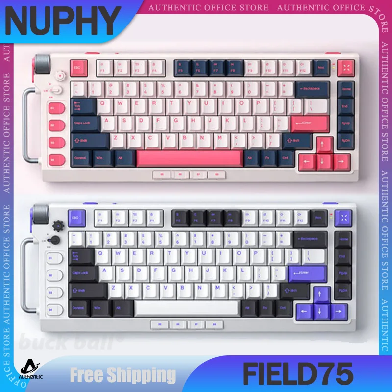 

Механическая игровая клавиатура NuPhy Field75, 83 клавиши, 3 режима, 2,4G/USB/Bluetooth, беспроводная клавиатура, игровая клавиатура с горячей заменой, колпачки клавиш PBT