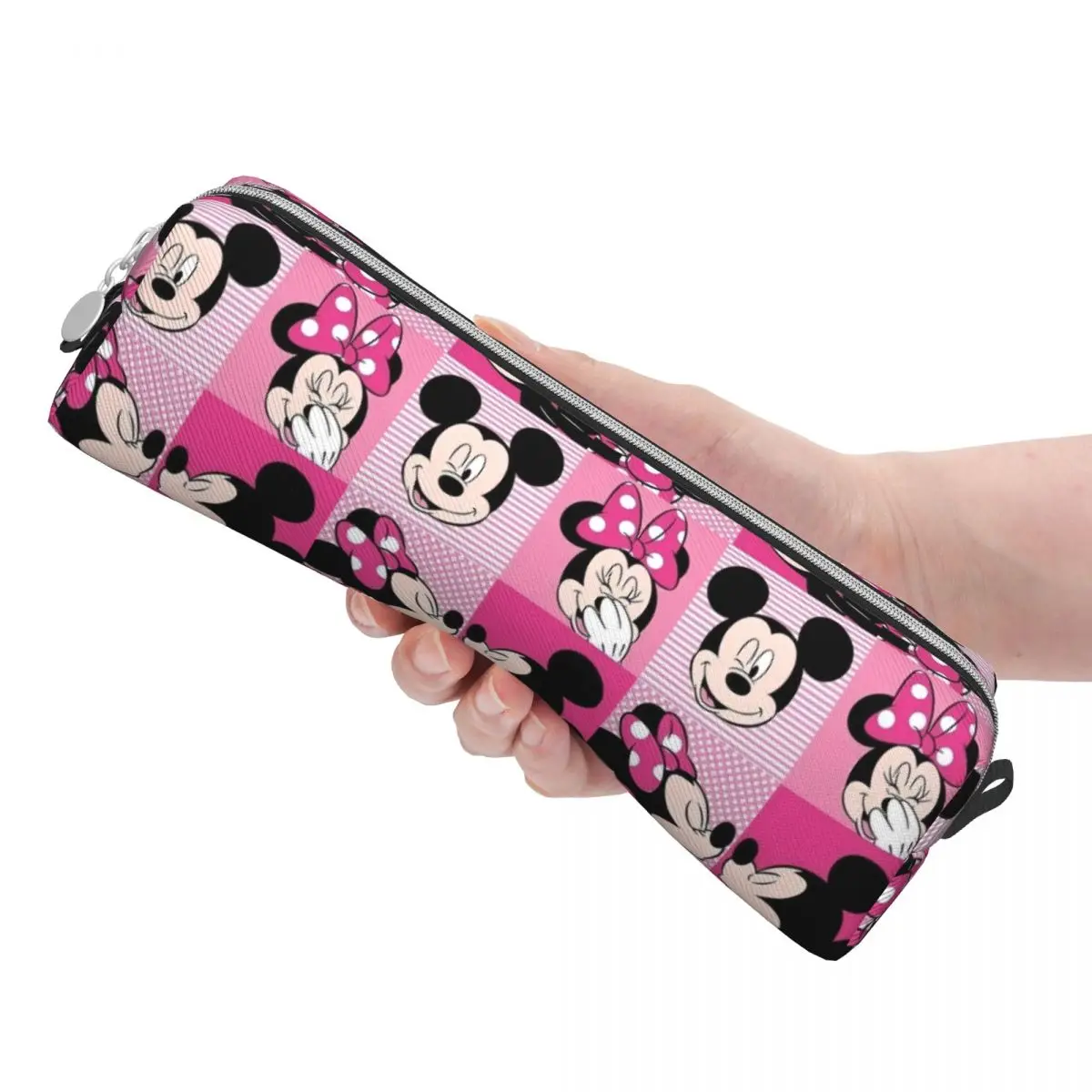 Imagem -03 - Estojo para Lápis Mickey e Minnie Mouse Pen Box Bags para Crianças Grande Capacidade Lápis Cosméticos Escolares para Estudantes