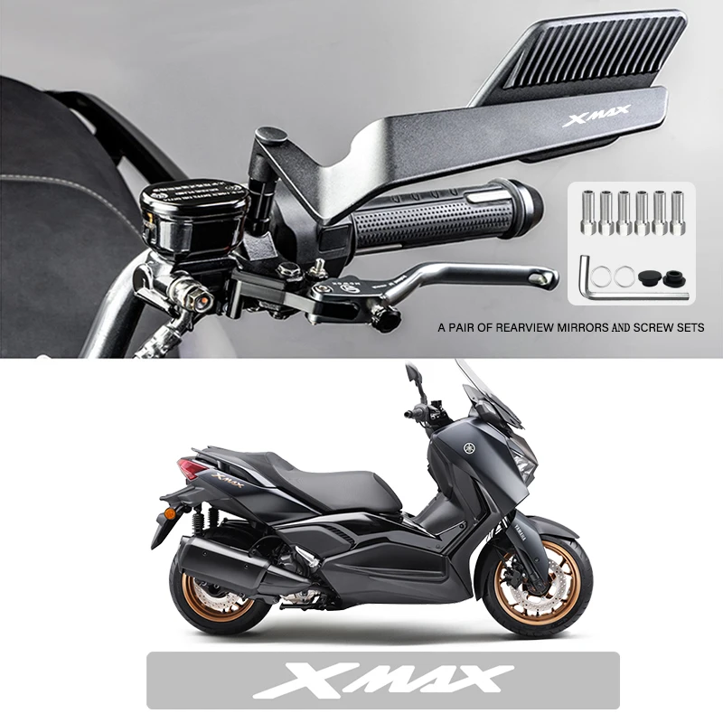 Anti-Fog Anti-Riflesso Moto Pieghevole Vento Ala Specchietto retrovisore Per AMAHA Xmax300 Xmax250 XMAX Xmax125 VMAX1700 VMAX1200 xMAX