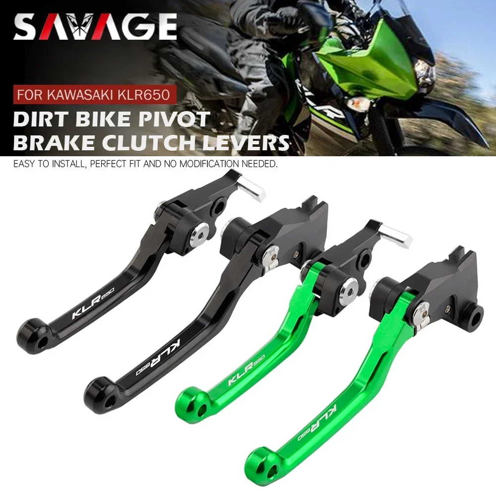 KLR650 Pivot Clutch Brake Lever For KAWASAKI KLR 650/S/Adventure/Traveler 2008-2024 Motorcycle Accessories Dirt Pit Bike Handle