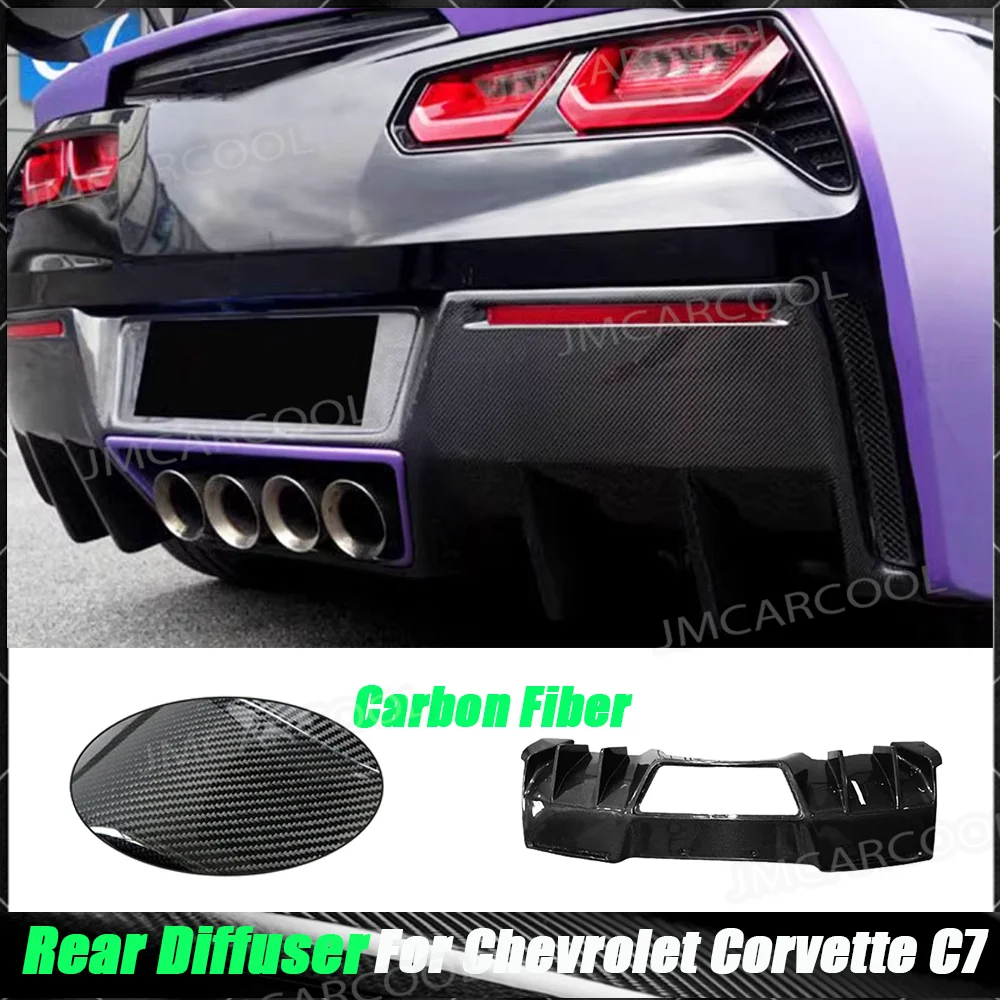 

Задний бампер из углеродного волокна, спойлер, задний диффузор, подходит для Chevrolet Corvette C7 2012-2017, высококачественная молдинг автомобиля, тюнинговая часть